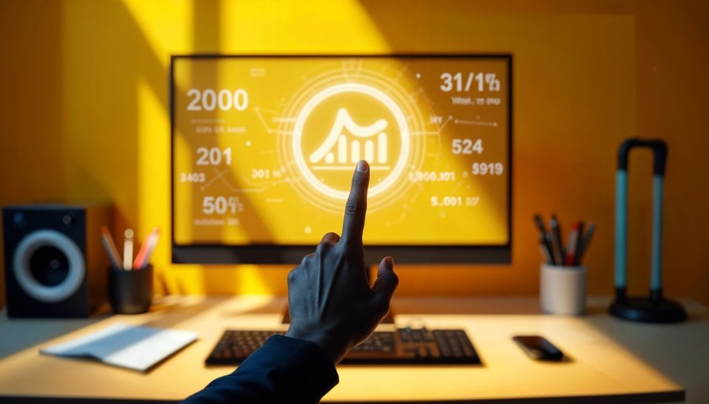 Agent using a holographic AI interface in a modern office